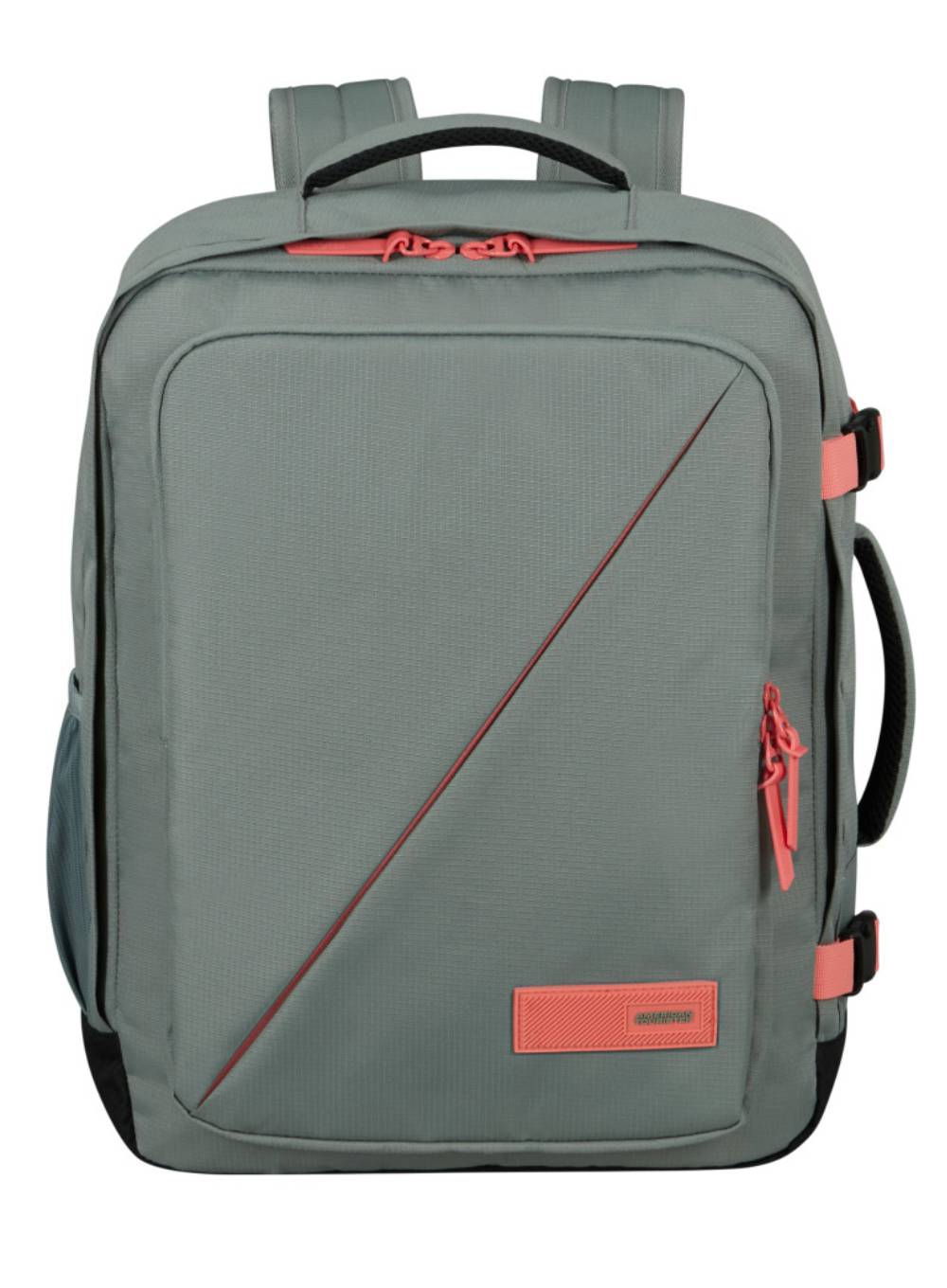 Plecak podręczny American Tourister Take2Cabin MS do Wizz Air - sage / coral