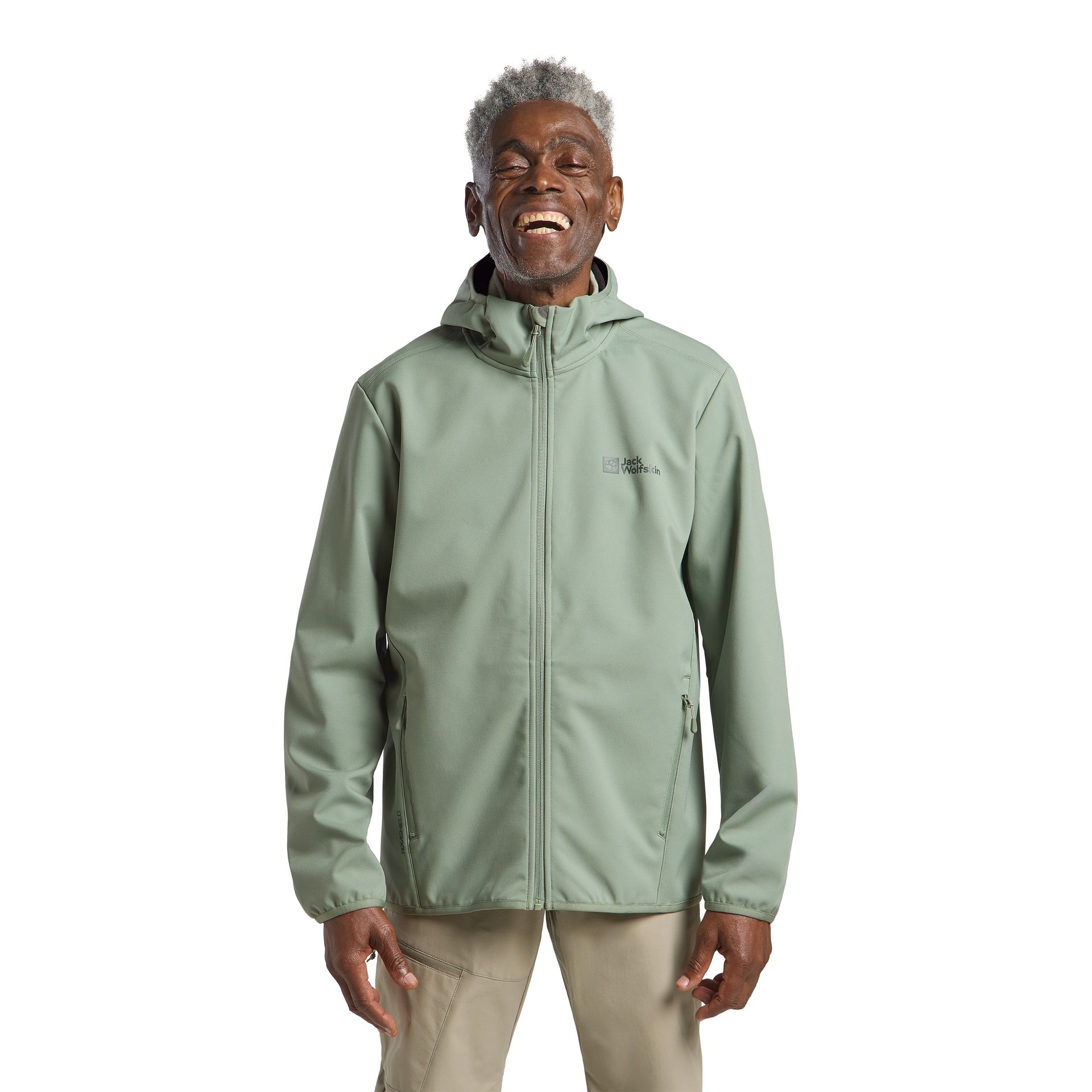 Męska kurtka softshellowa Jack Wolfskin BORNBERG HOODY M eucalyptus - S