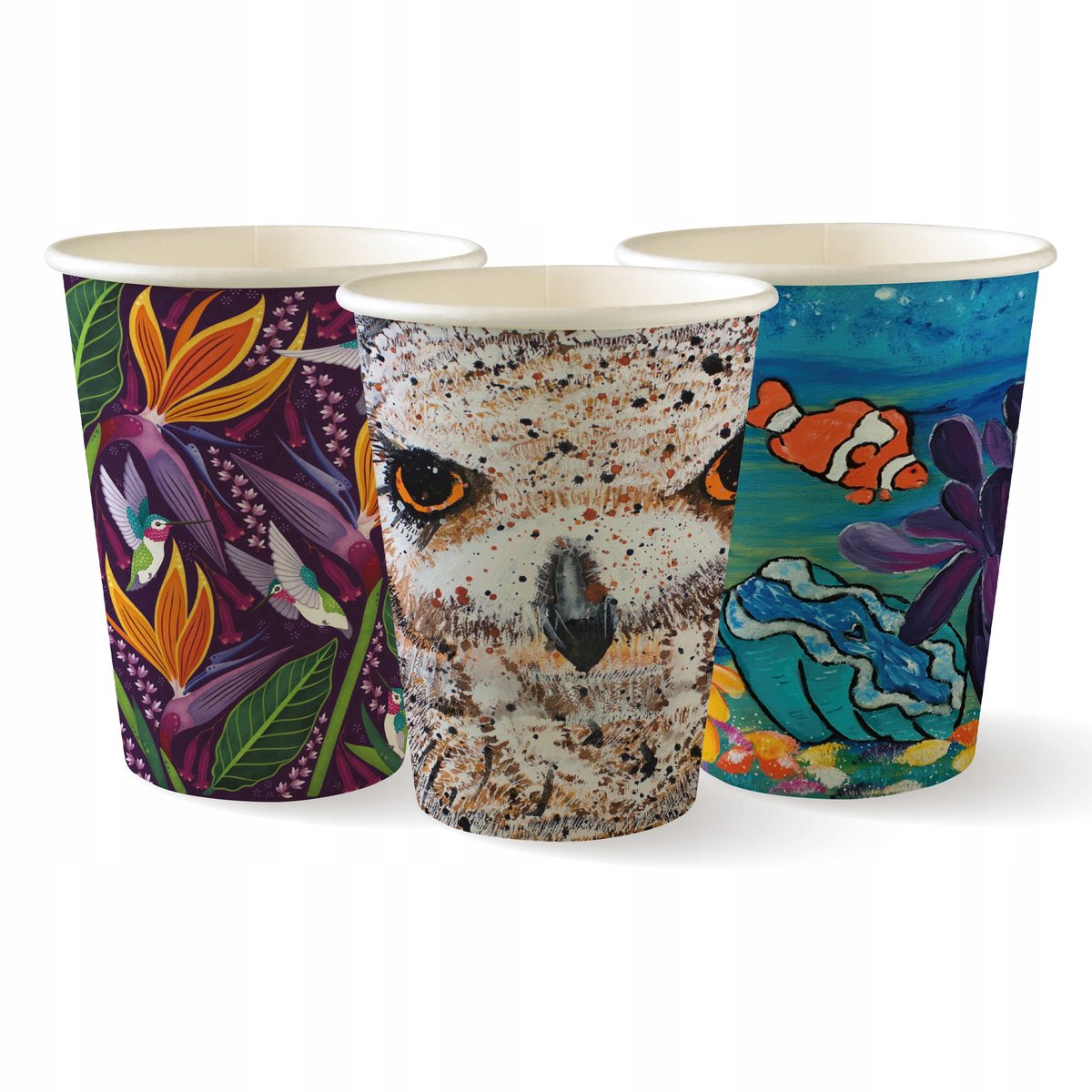 Kubek papierowy art series 350 ml, śr. 90 mm 50szt