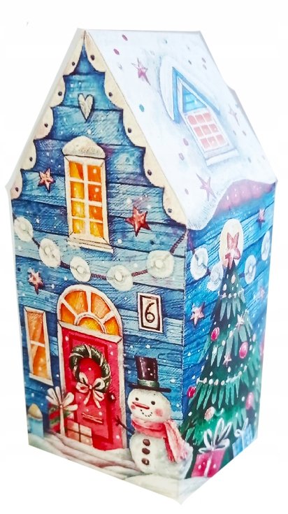 Domek Do Kalendarza Adwentowego Świąteczna Wioska Diy Papier #14