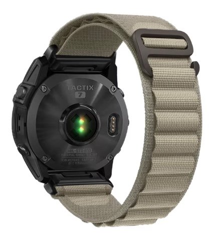 opaska pasek bransoleta NYLON PRO GARMIN FENIX 5 / 6 / 6 PRO / 7 / 8 (47mm) beżowa