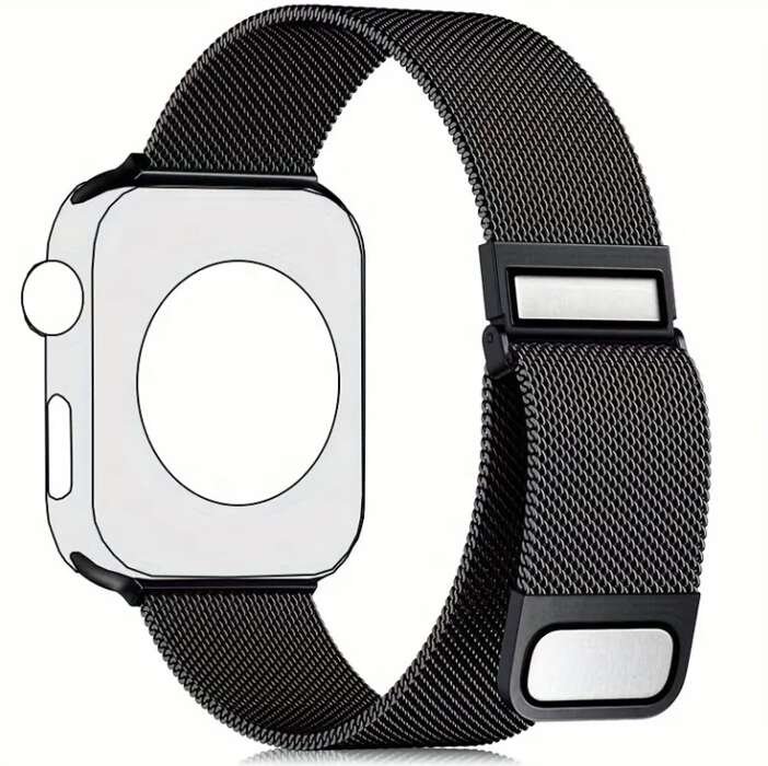 opaska pasek bransoleta MILANESEBAND DOUBLE Apple Watch 1/2/3/4/5/6/7/8/9/10/Ultra 1/2/SE 42/44/45/46/49mm czarna