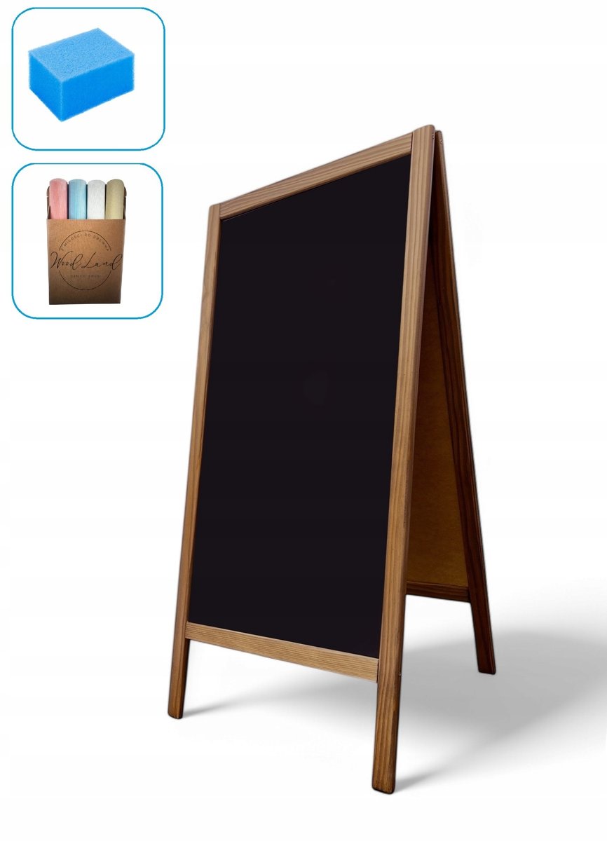Potykacz Drewniany Dwustronny XXL 120x60 Stojak reklamowy Tablica Kredowa