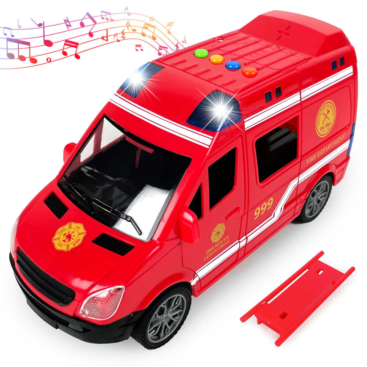 Wóz Strażacki ze Światłem i Dźwiękiem – Straż Pożarna, Samochód z Napędem