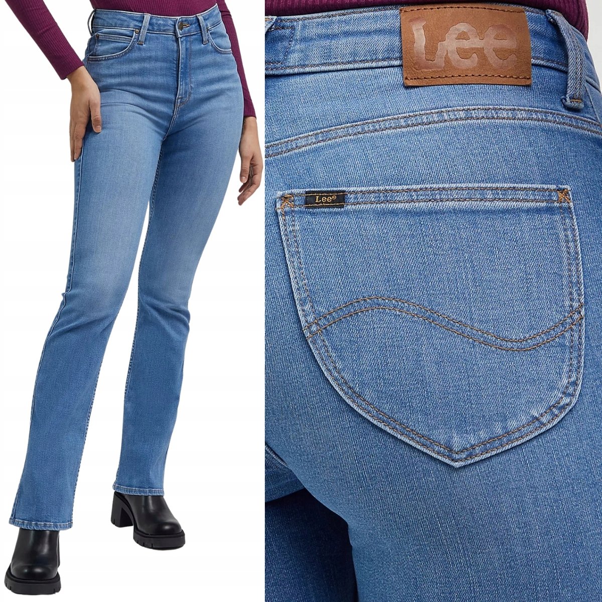 Lee BREESE BOOT BOOTCUT Wave ROZSZERZANE DAMSKIE SPODNIE JEANSOWE W28 L33