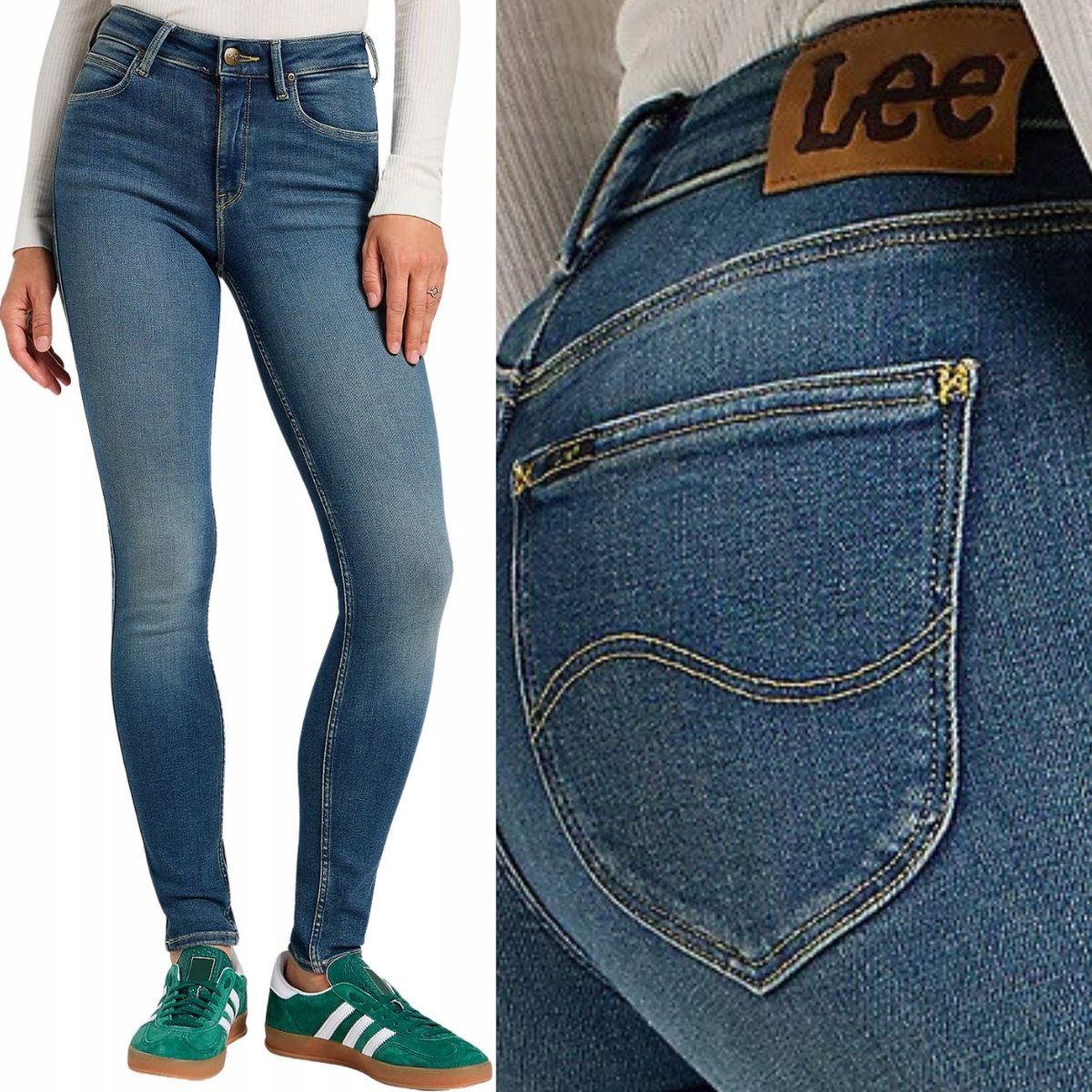 Lee FOREVERFIT Indigo Tea DAMSKIE SPODNIE JEANSOWE WYSOKIE RURKI W28 L33