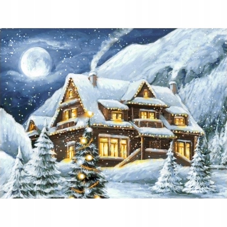 Świąteczny Haft Diamentowy Malowanie Diamenty Diamond Painting 30x40 Święta