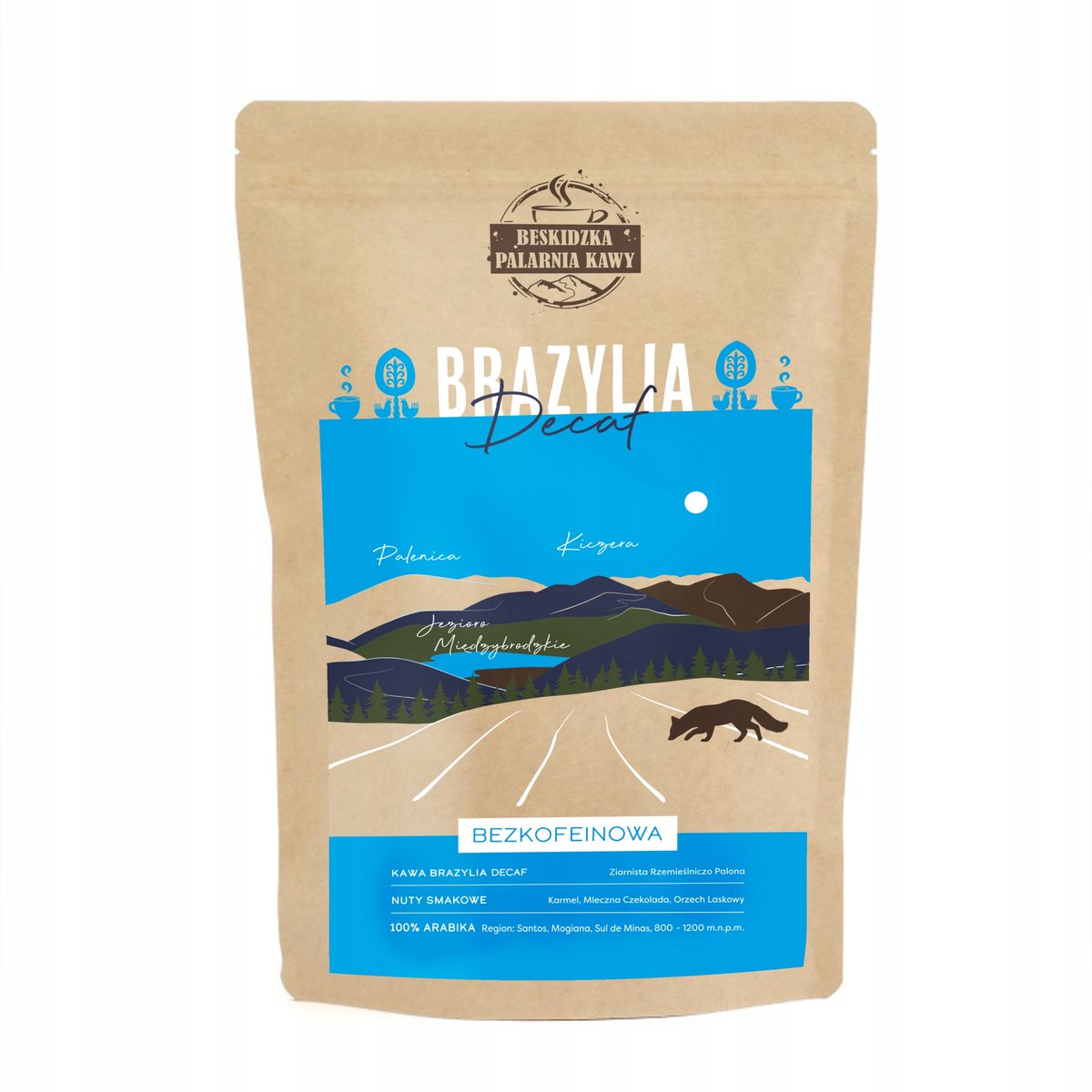 ��WIE��O PALONA KAWA ZIARNISTA BRAZYLIA BEZKOFEINOWA DECAF 100G 100% ARABICA