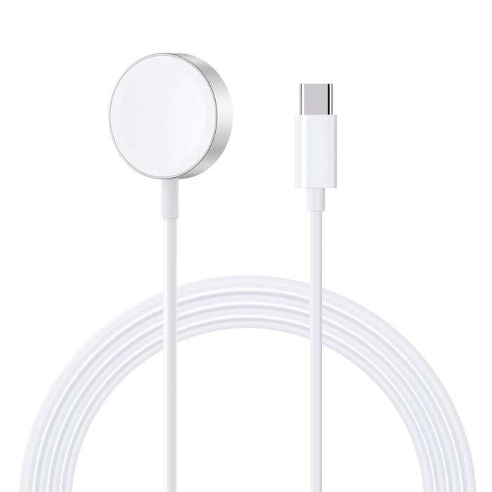 Kabel USB TYP-C Ładowarka bezprzewodowa Qi 2,5W do Apple Watch biały