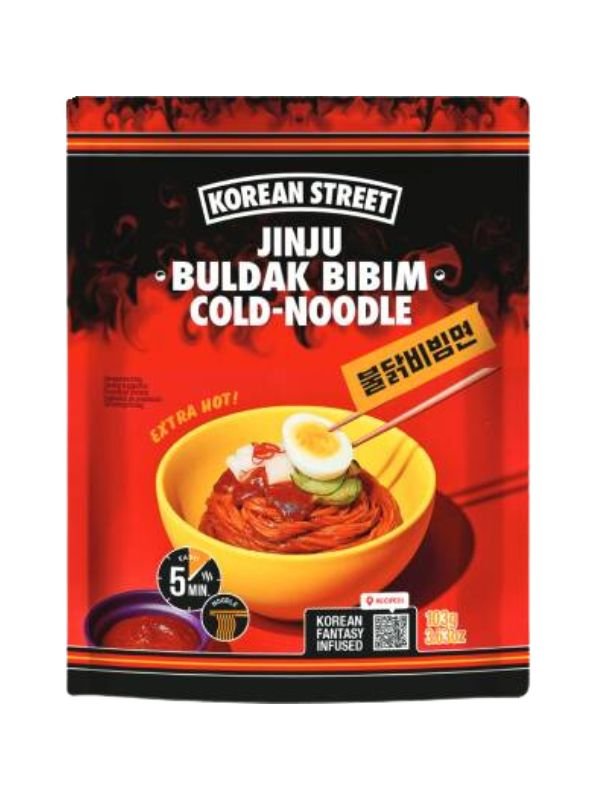 Makaron Bibim w ostrym sosie buldak cold noodle gotowe danie instant w 6minuty