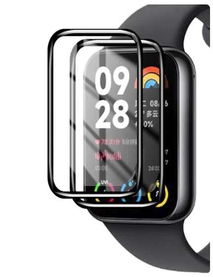 ZESTAW 2X Szkło Hybrydowe FULL GLUE 5D do XIAOMI Mi Band 9 PRO czarny