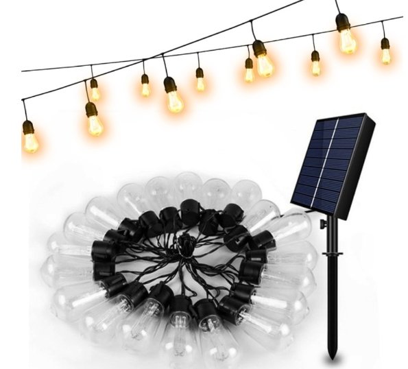 Girlanda Solarna OGRODOWA 30 LED ��ar��wki BA��KI 8 TRYB��W ��WIECENIA 600CM