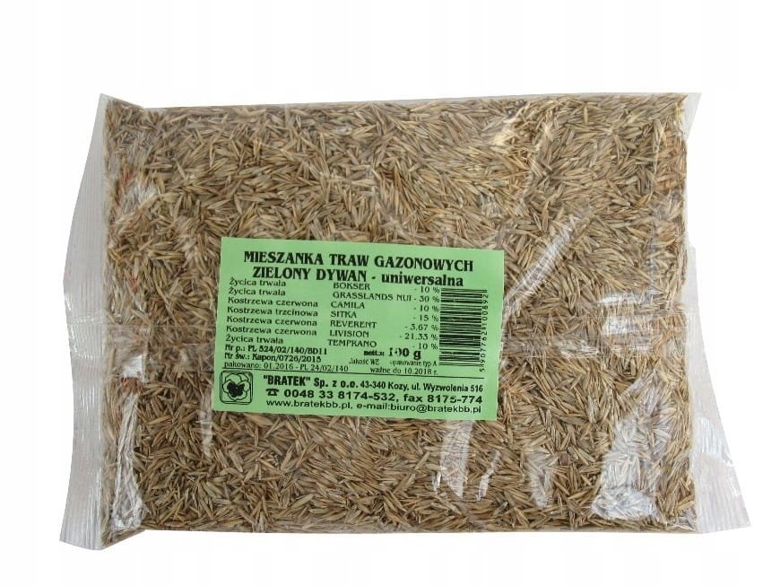 Mieszanka traw gazonowych - uniwersalna zielony dywan 0,1 kg - Bratek