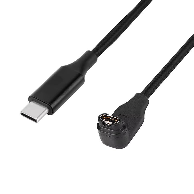 Kabel Kątowy USB TYP-C Ładowarka USB 2.0 Quick Charge 1M do Garmin Fenix 5/5X/5S/5+/5X+/5S+/6/6PRO/6S/6S PRO/6X/6X PRO/7/7X/7S/8 (43mm)/8 (51mm)/ ..