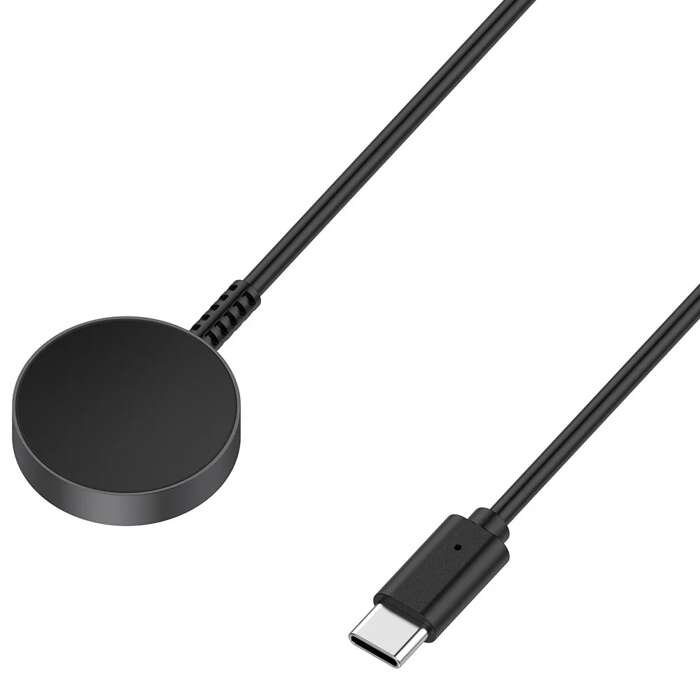 Ładowarka kabel USB TYP-C do Samsung Galaxy Watch 3 / 4 / 5 / 6 active 1 / 2 czarna