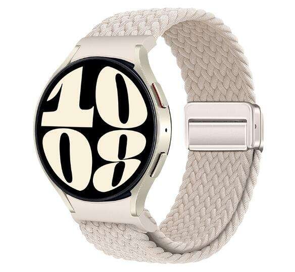 Pasek Opaska NYLON MAGNETIC do SAMSUNG GALAXY WATCH 4 / 5 / 6 / 7 / FE 40 / 42 / 44 / 46 MM starlight