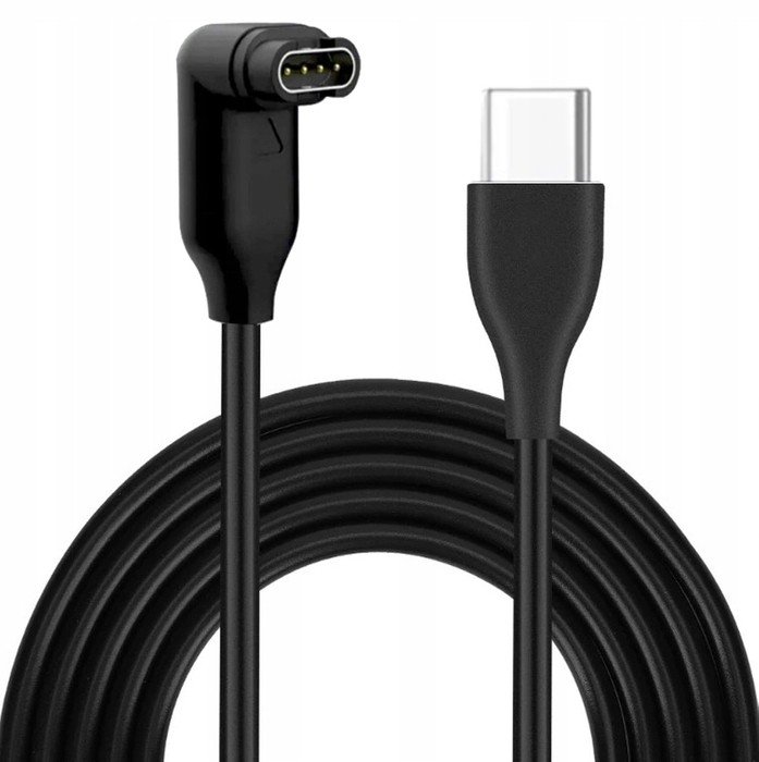 Kabel Kątowy USB TYP-C Ładowarka USB 2.0 Quick Charge 1M do Garmin Fenix 5/5X/5S/5+/5X+/5S+/6/6PRO/6S/6S PRO/6X/6X PRO/7/7X/7S/8 (43mm)/8 (51mm)/ ..