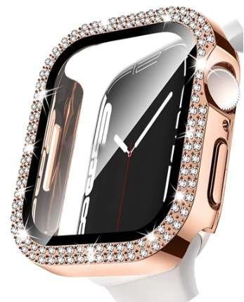 Etui + Szkło 2W1 do Apple Watch 10 42mm DIAMOND rose gold