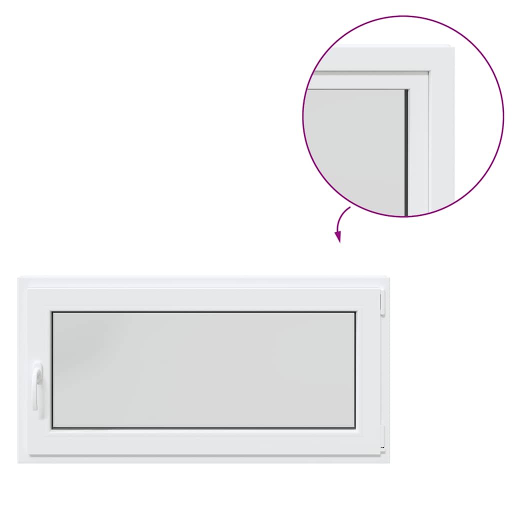 vidaXL Okno piwniczne RISOR 120x60cm uchylno-rozwierne DIN prawe białe