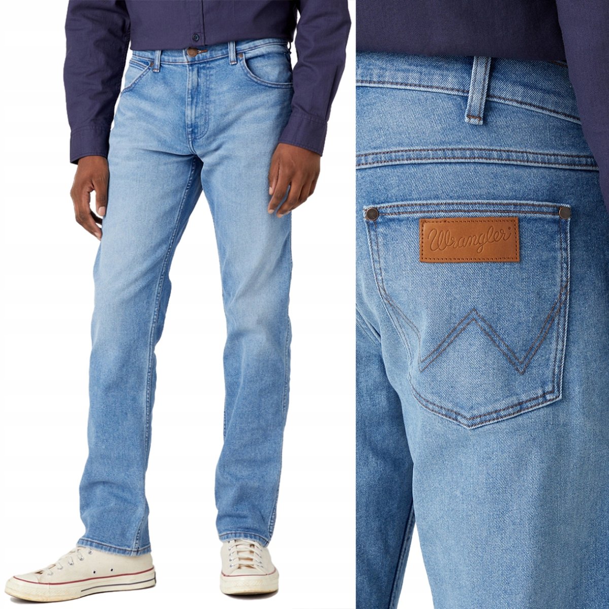 Wrangler GREENSBORO Cool Twist 365COOL DżINS SPODNIE JEANSOWE W42 L34