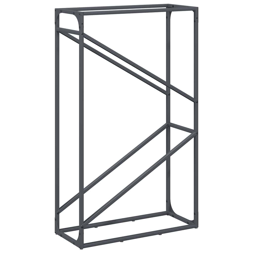 vidaXL Stojak na drewno opałowe, antracyt, 60x25x100 cm