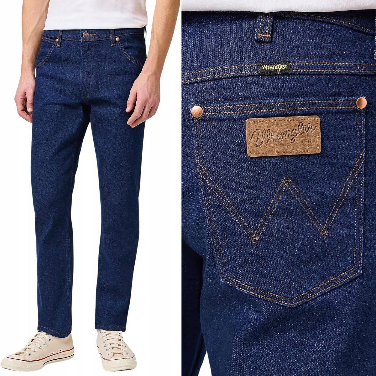Wrangler 11MWZ ORIGINAL SLIM Rinse DOPASOWANE GRANATOWY DżINS W29 L30