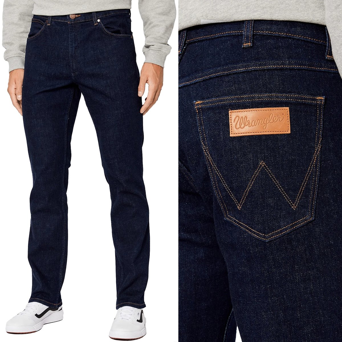 Wrangler GREENSBORO Day Drifter PROSTE GRANATOWE SPODNIE JEANSOWE W31 L30