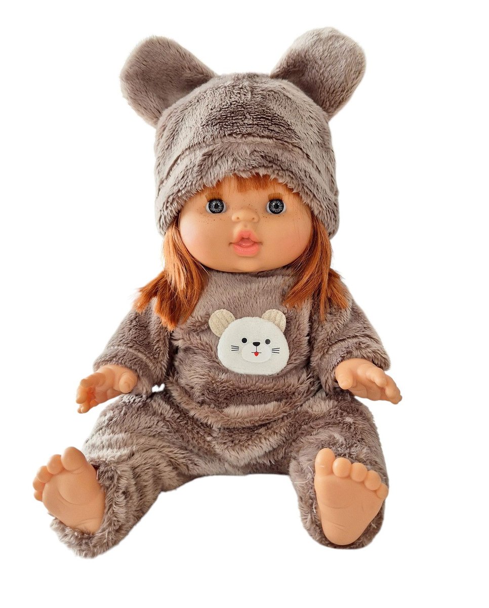 Ubranko dla lalek MI�� Koplet Bluzka + Spodnie + Czapka Miniland 32-38 cm