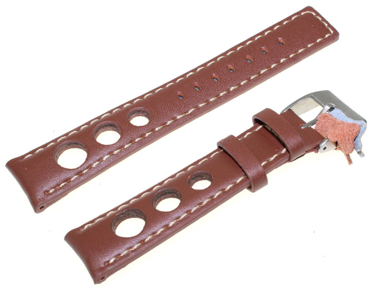 Sk��rzany pasek do zegarka 20 mm Diloy P355.20.8