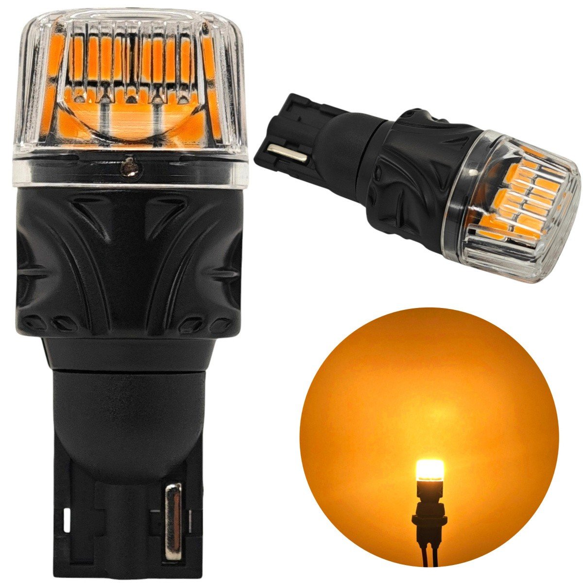 W16W LED T15 12V Canbus 1000lm Pomara��czowy