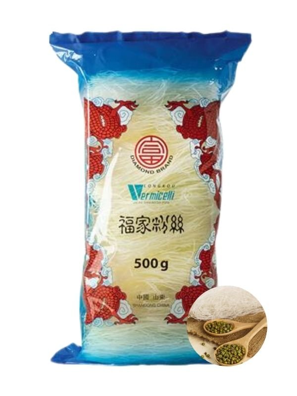 Makaron sojowy z fasoli mung vermicel nitki cienki glass chi��ski bean 500g