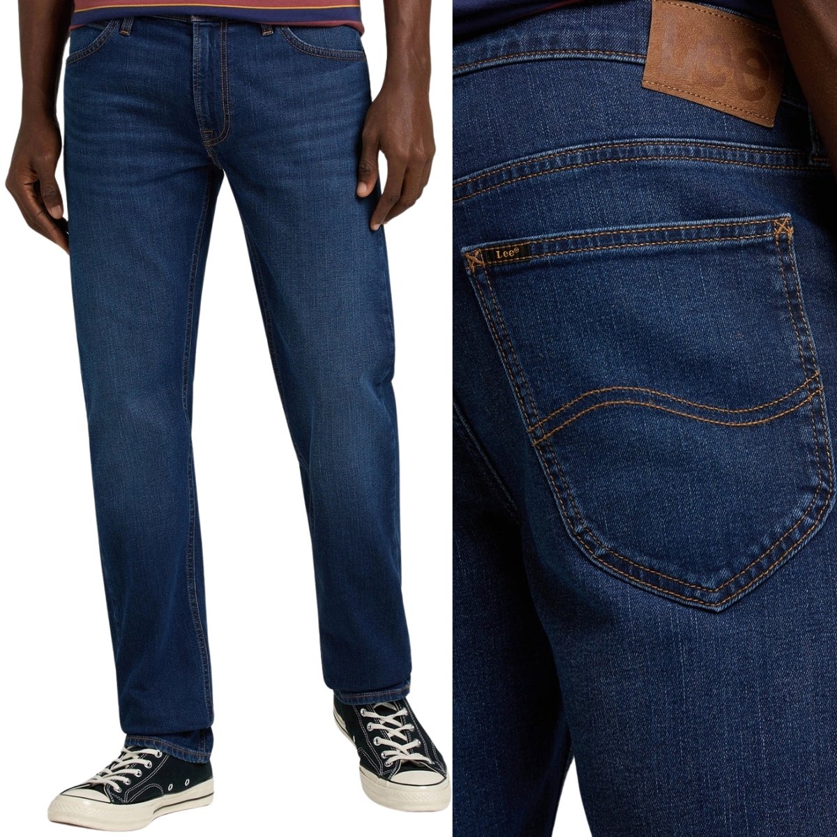 Lee DAREN Dark Hunt DżINS PROSTE CIEMNE SPODNIE JEANSOWE W40 L34