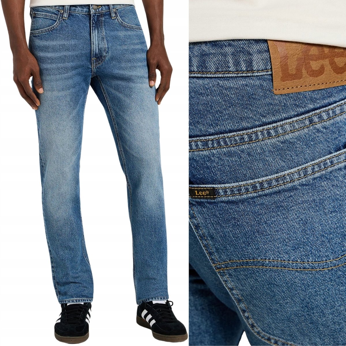 Lee LUKE Northbound MOCNO ZWĘŻANE ELASTYCZNE SPODNIE JEANSOWE W34 L32