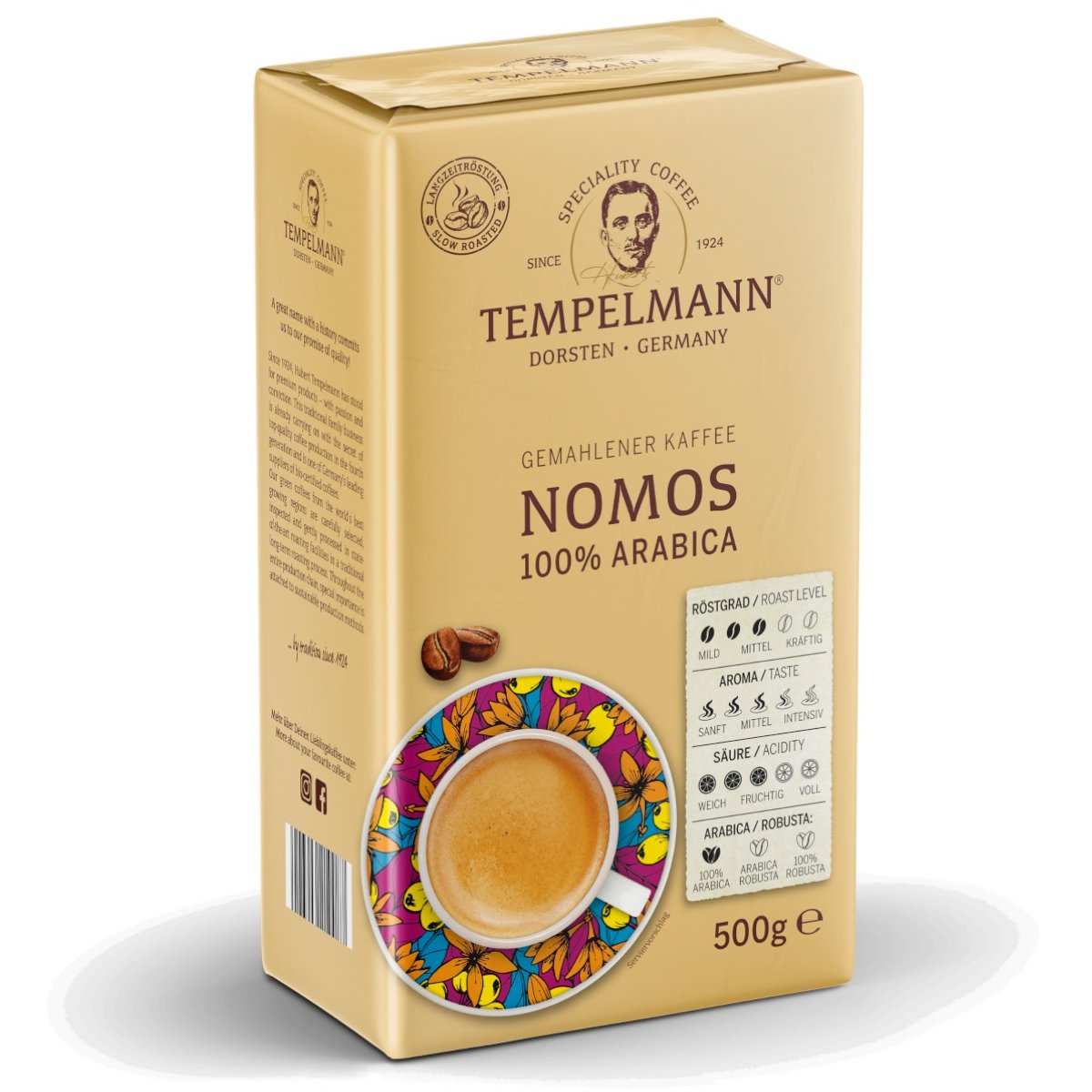 Kawa mielona TEMPELMANN Nomos Arabica 500g