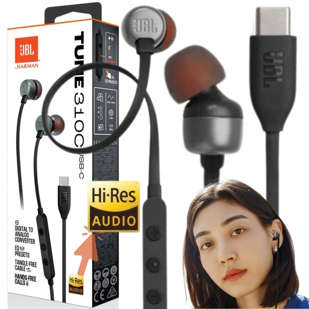 JBL TUNE 310C USB-C Czarne