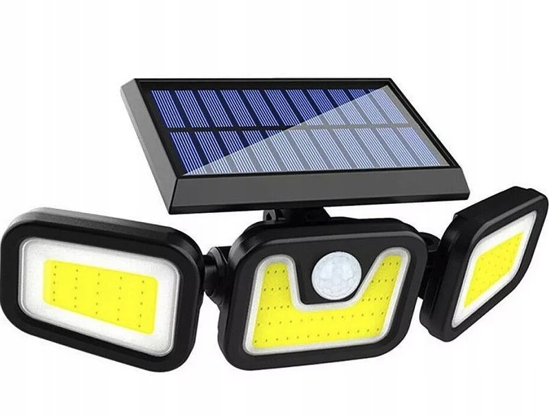 LAMPA SOLARNA LED LATARNIA ULICZNA Z CZUJNIKIEM RUCHU ZMIERZCHU