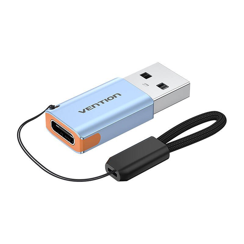 Vention Adapter USB CUAH0, USB-A 3.1 m��ski do USB-C ��e��ski (szary)