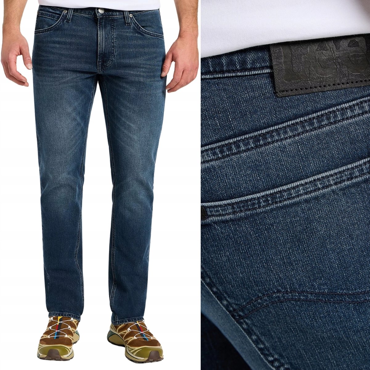 Lee DAREN Holland Blue DżINS PROSTE CIEMNE SPODNIE JEANSOWE W32 L34