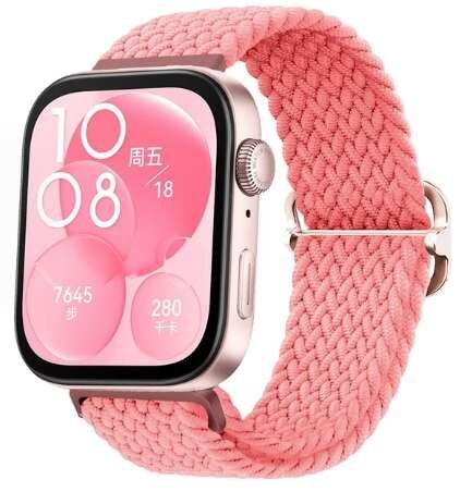 Opaska pasek bransoletka NYLON LOOP Huawei Watch FIT 3 pudrowa