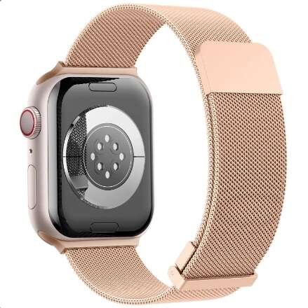 opaska pasek bransoleta MILANESEBAND DOUBLE Apple Watch 1/2/3/4/5/6/7/8/9/10/Ultra 1/2/SE 42/44/45/46/49mm rosegold