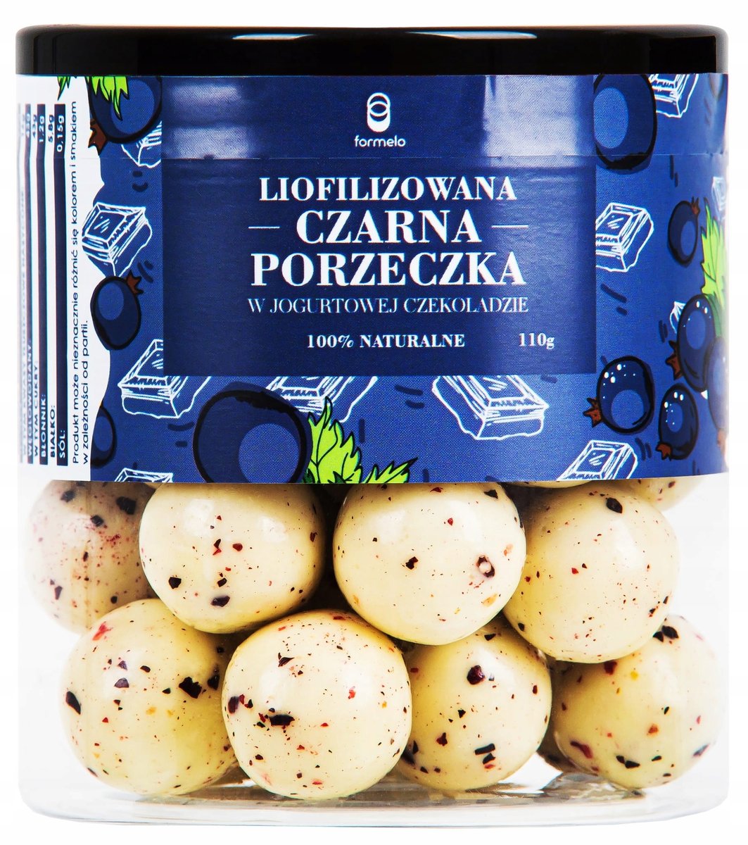 FORMELO LIOFILIZOWANA CZARNA PORZECZKA W CZEKOLADZIE JOGURTOWEJ 110G