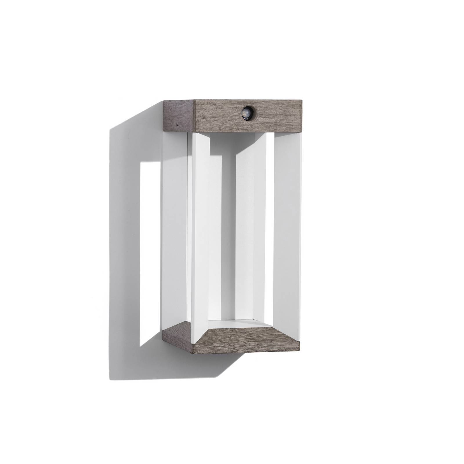 Les Jardins Kinkiet solarny LED Teckalu, szary/biały, 33 cm