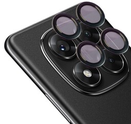 Bizon Szkło na aparat Glass Snap Lens do Xiaomi Redmi Note 14 Pro 5G / Poco X7, 1 zestaw, czarna ramka