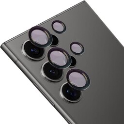 Bizon Szkło hartowane na aparat Glass Snap Lens do Galaxy S25 Ultra, 1 zestaw, czarna ramka