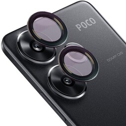 Bizon Szkło na aparat Glass Snap Lens do Xiaomi Poco F6, 1 zestaw, czarna ramka