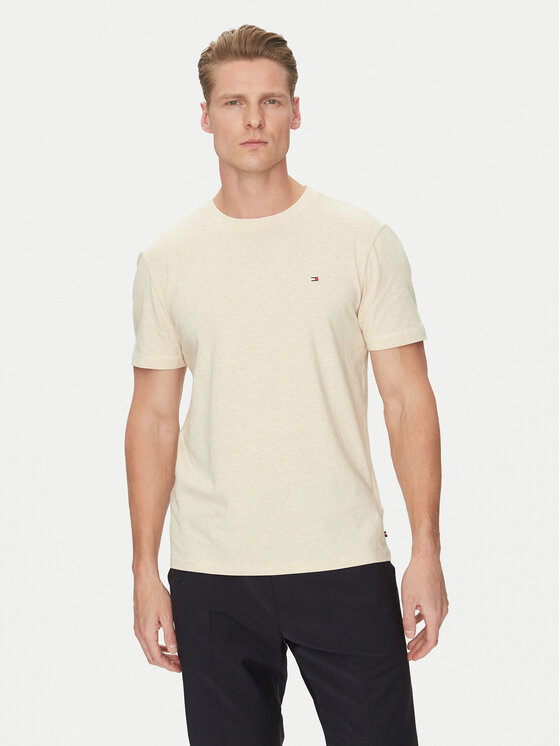 Tommy Hilfiger T-Shirt UM0UM03362 Beżowy Regular Fit