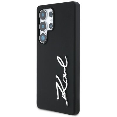 Etui KARL LAGERFELD Silicone Metal Signature Logo do Samsung Galaxy S25 Ultra Czarny