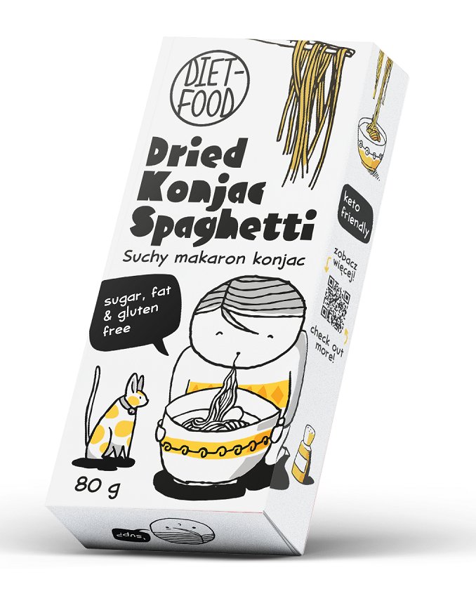 Makaron (suchy Konjac) Spaghetti Bezglutenowy 80 g - DIET-FOOD
