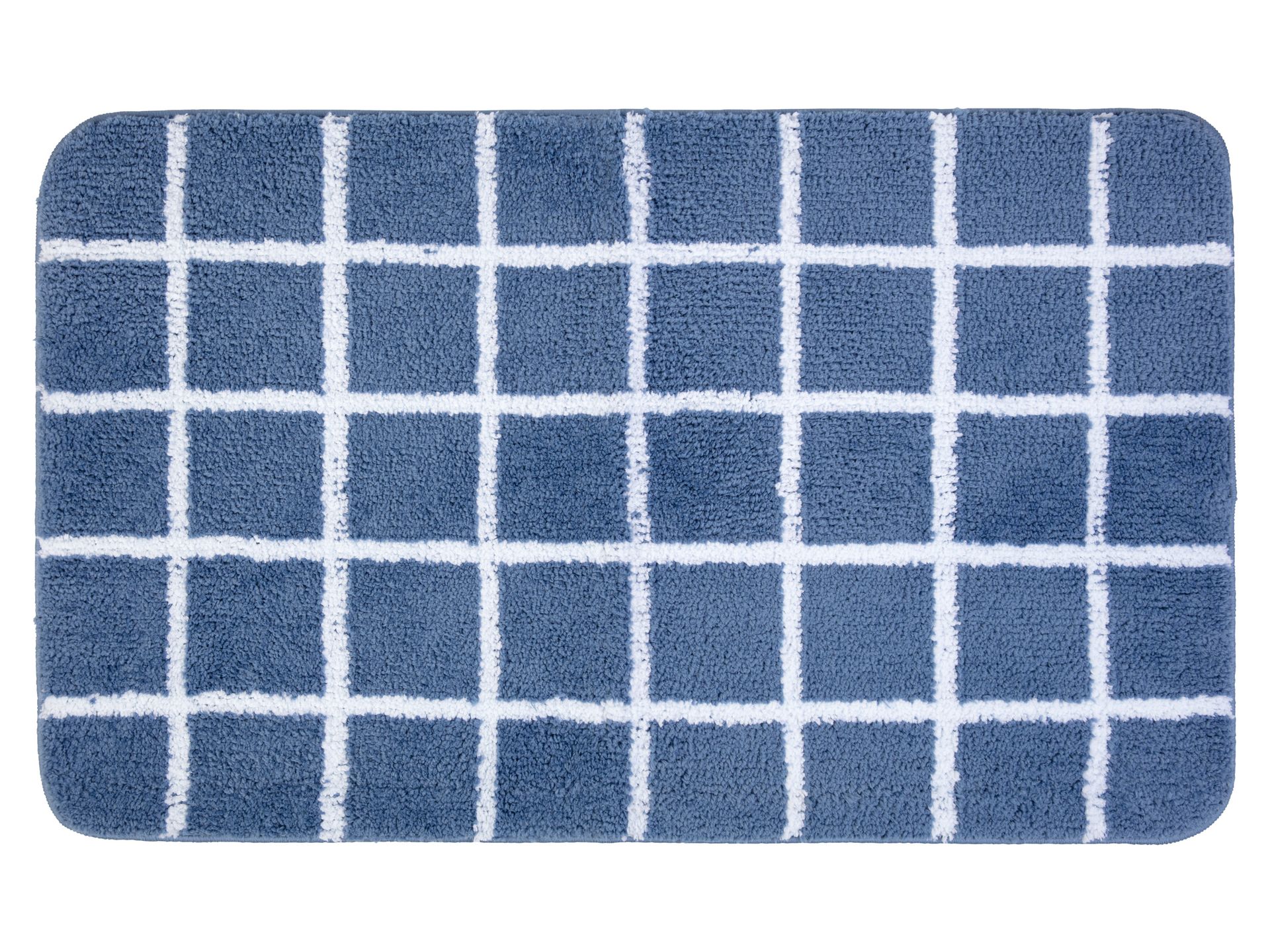 LIVARNO home Komplet 2 dywaników łazienkowych (Dywanik/ z wycięciem na WC, Niebieski/ biały)