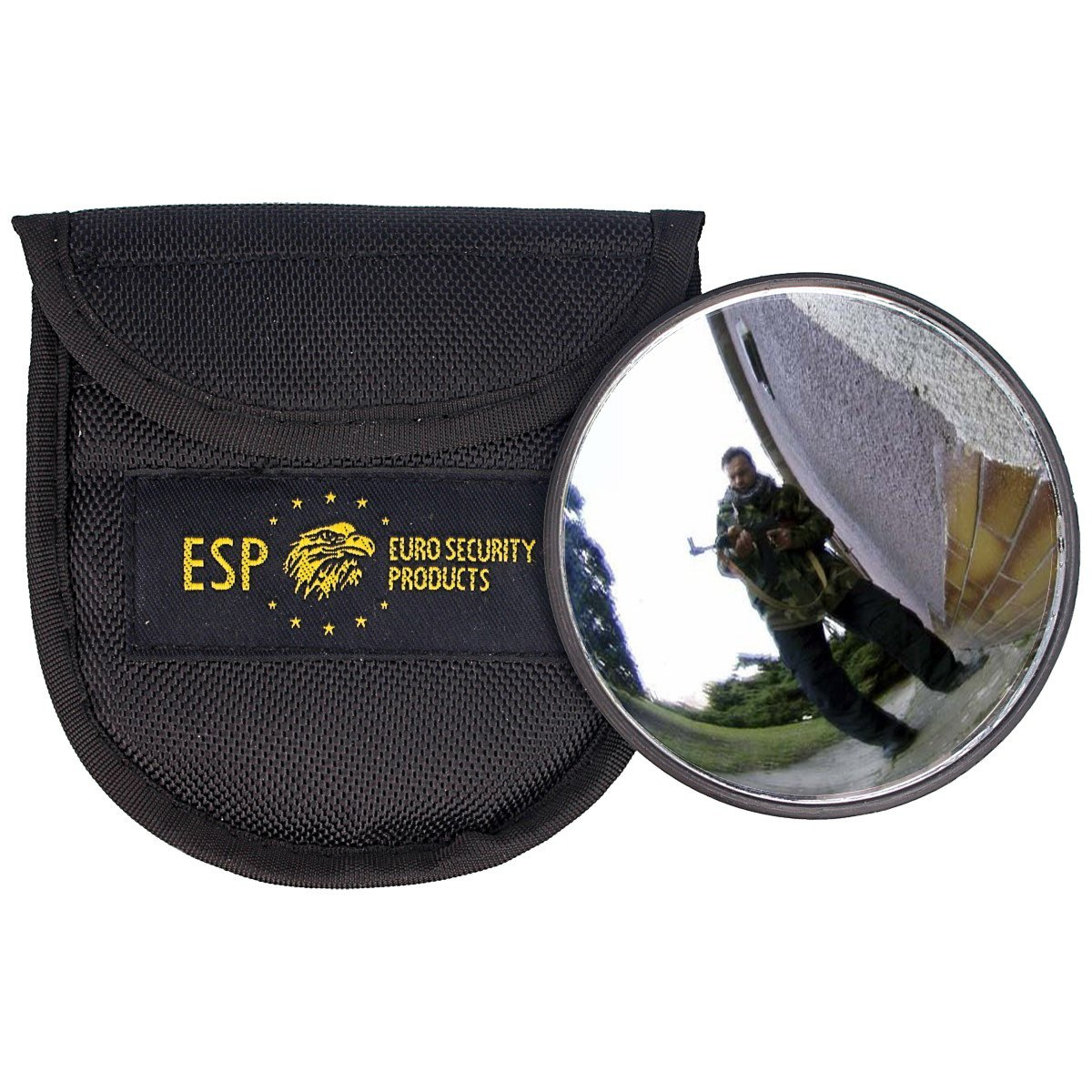 ESP Lusterko taktyczne Ø 92mm do pałki teleskopowej, etui (BMO-03 / BMH-03)